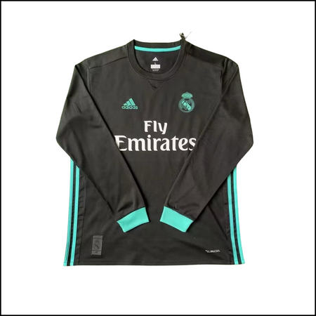 Camiseta retro de manga larga de visitante del Real Madrid 17/18
